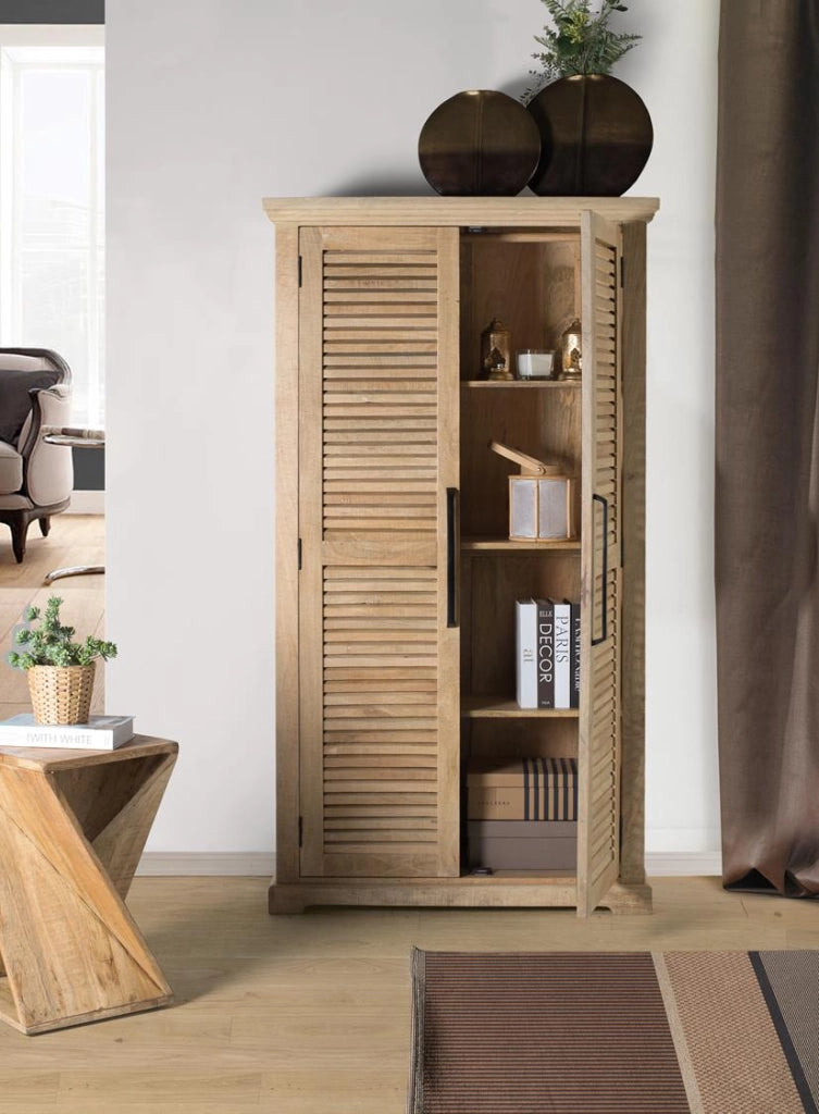 Armadio in legno massello di mango alto 180 cm