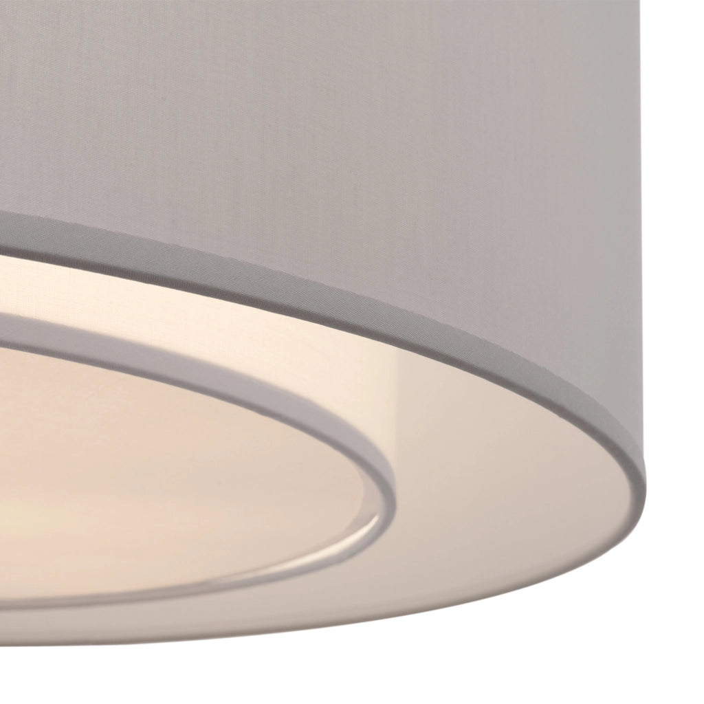 Maytoni Plafoniera Moderna Bergamo 3 luci E27 Cromo Metallo Tessuto