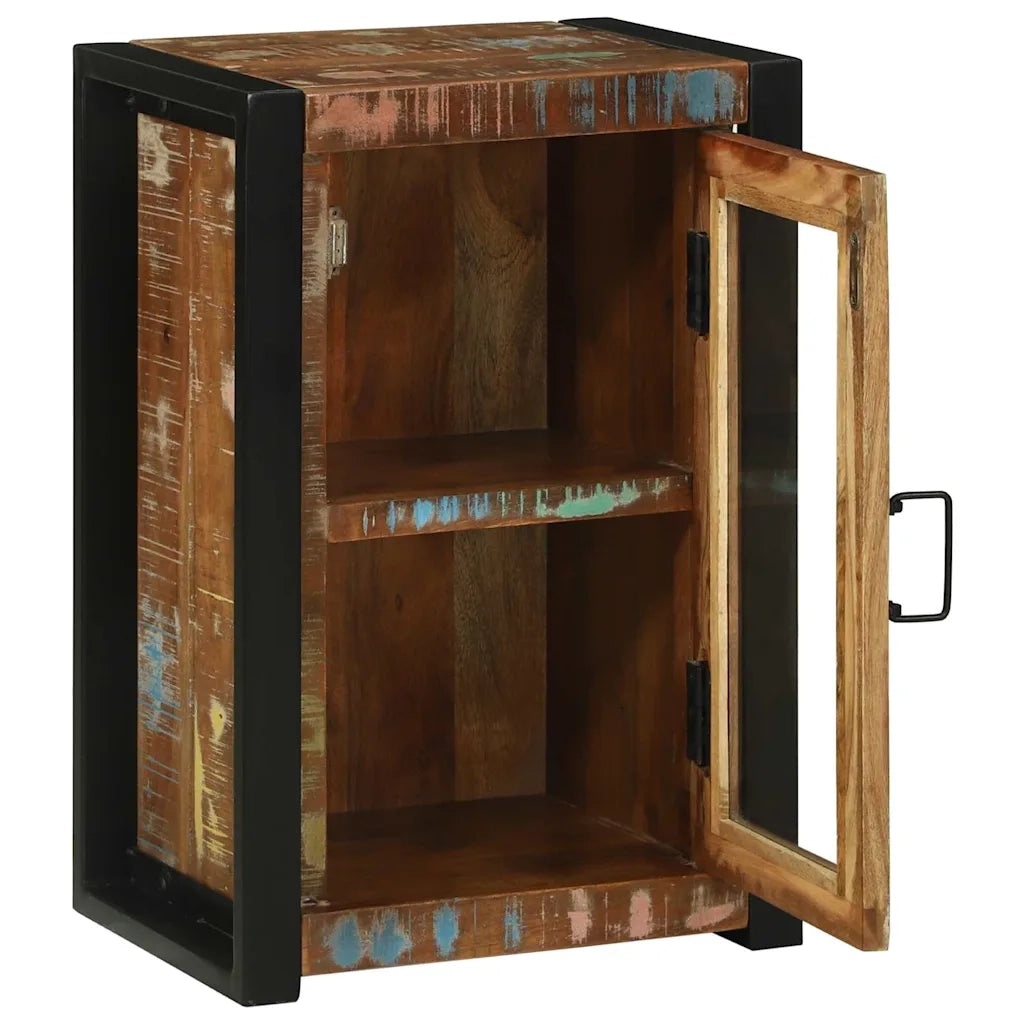 Mobile da Bagno con porta Marrone Legno Recuperato Massello 4016013