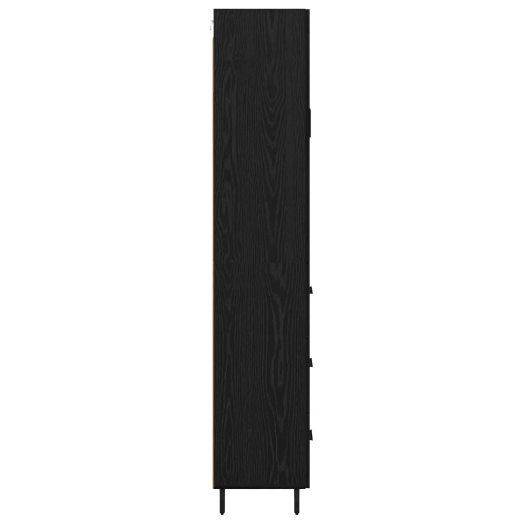 Credenza con cassetto 2 pcs Rovere Nero Legno multistrato 3416247
