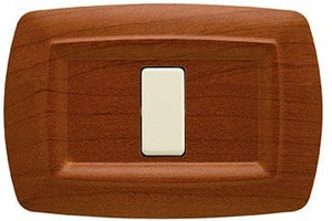 Placca Tondo' 1 Posto Legno Chiaro, FEB 2591/LC