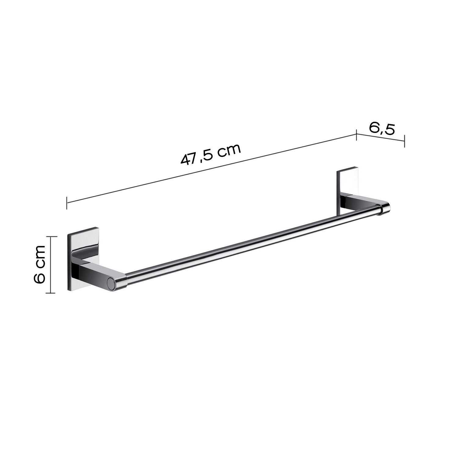 Portasalviette 45 cm in acciaio inox e Cromall 7821-45 Gedy serie MAINE Cromato