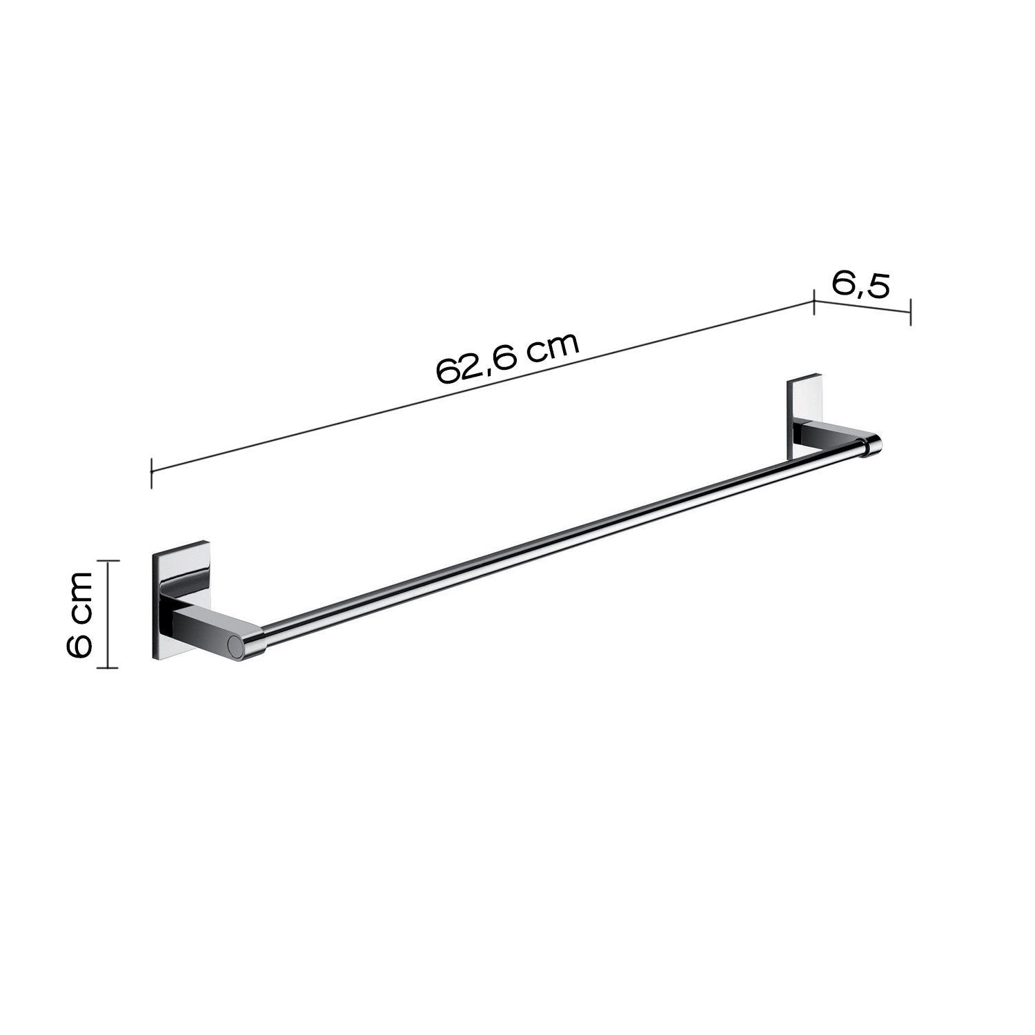 Portasalviette 60 cm in acciaio inox e Cromall 7821-60 Gedy serie MAINE Cromato