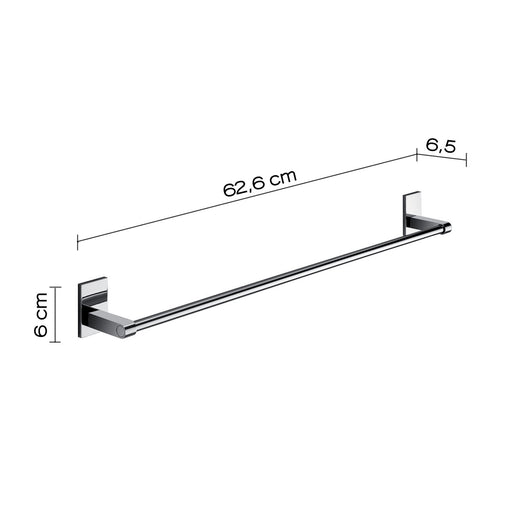 Portasalviette 60 cm in acciaio inox e Cromall 7821-60 Gedy serie MAINE Cromato