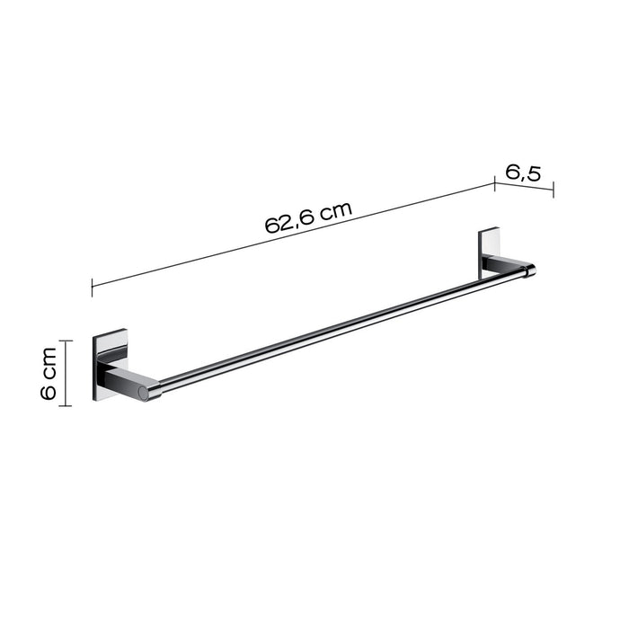 Portasalviette 60 cm in acciaio inox e Cromall 7821-60 Gedy serie MAINE Cromato