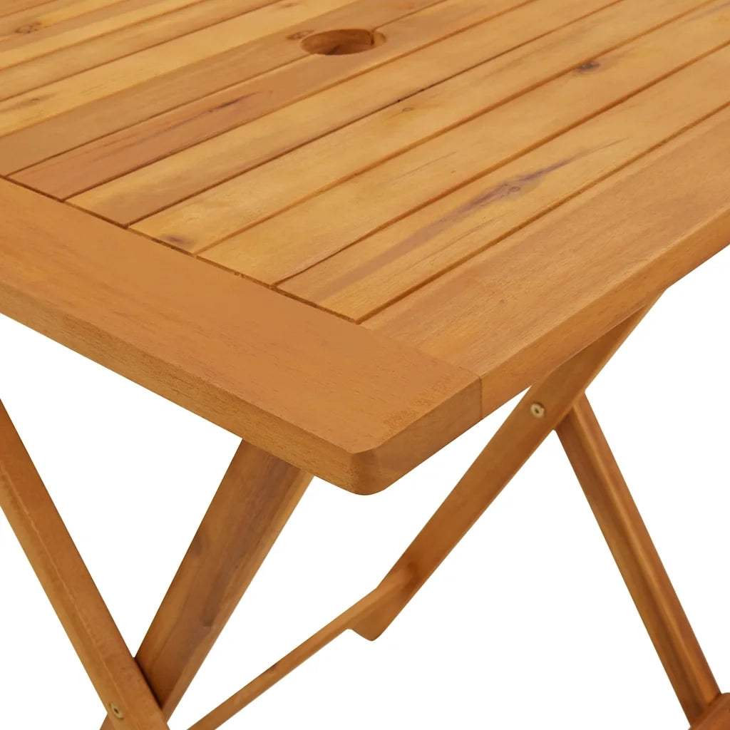 Tavolo da Giardino | Tavolino da esterno Pieghevole 60x60x75 cm in Massello di Acacia