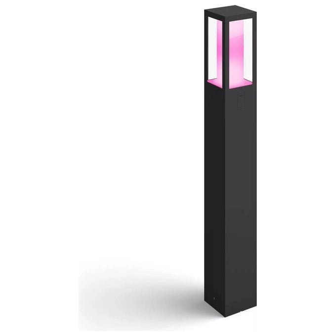 Philips by Signify 17432-30-P7 Lampione da esterni Impress Illuminazione su base-asta intelligente LED dimmerabile 2x8 W 1200 lm Bluetooth Zigbee IP44 colore Nero