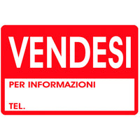 Cartello 'vendesi' 20x30