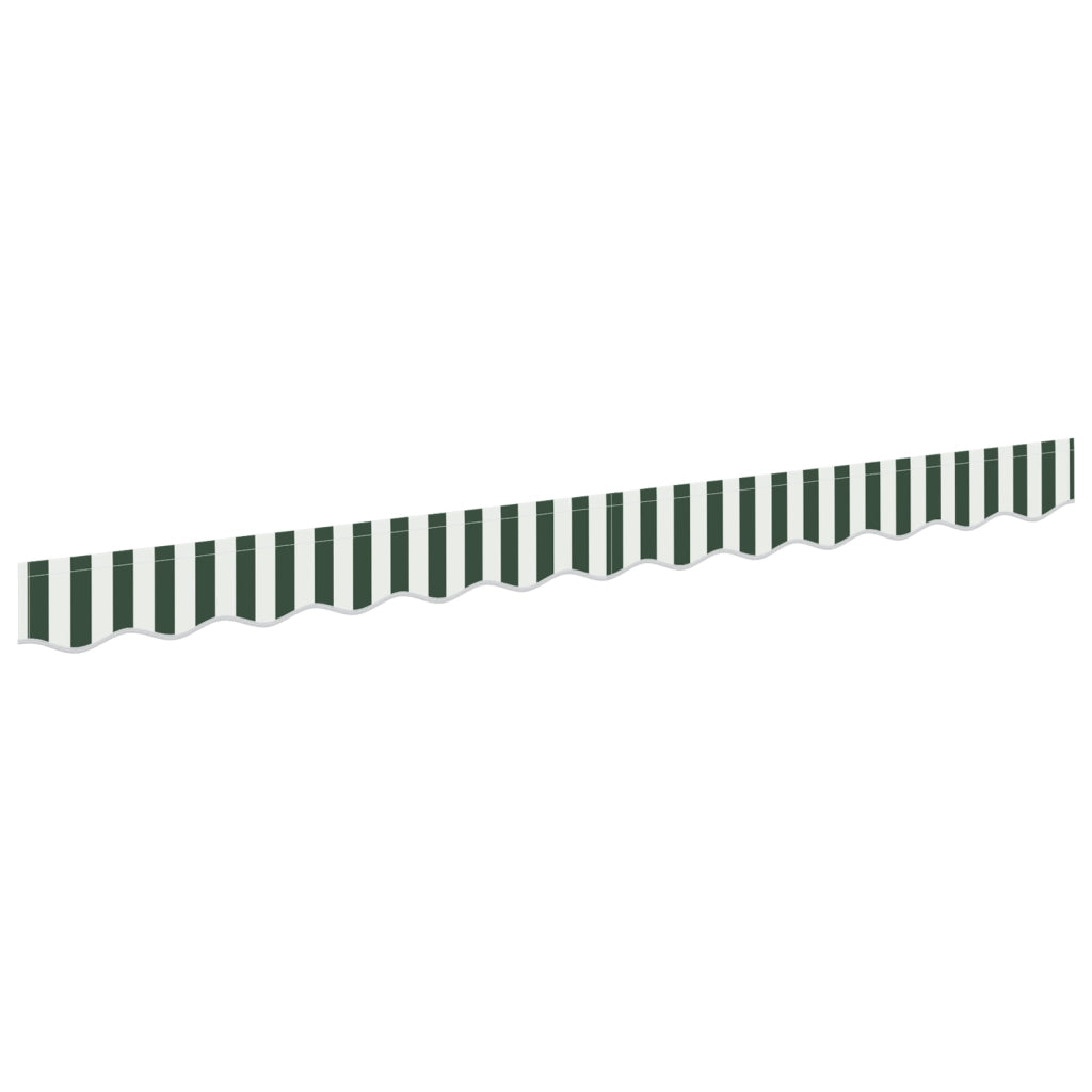 Valance Tenda per telaio da 2,5 m Verde e Bianco 2,3x0,2 m