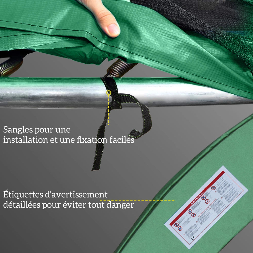 Cuscino Protettivo per Trampolino ¨C zephmum ¨C Verde ? 305 cm