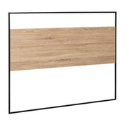 IDMarket - Testata DETROIT 145 cm in legno industriale e metallo nero con fissaggio a parete