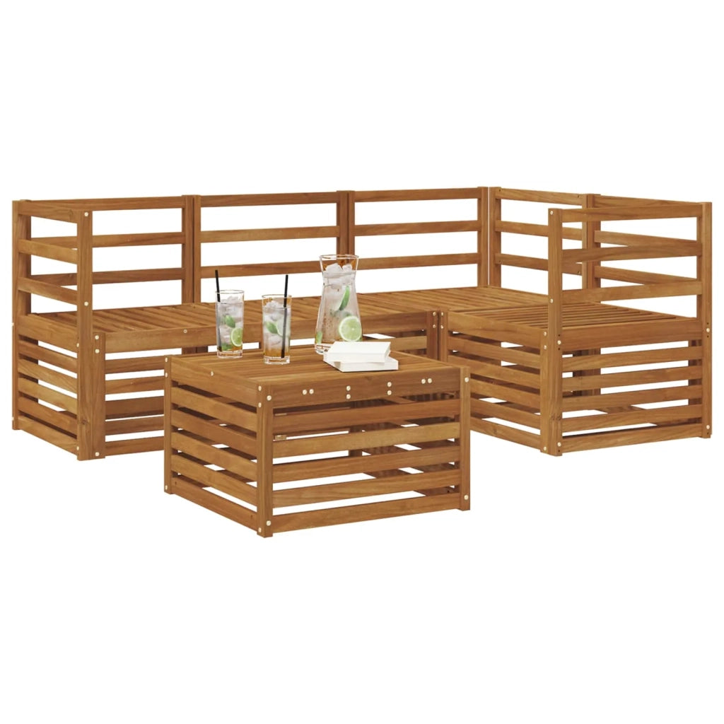 Set di divani da esterno 5 pcs Naturale
