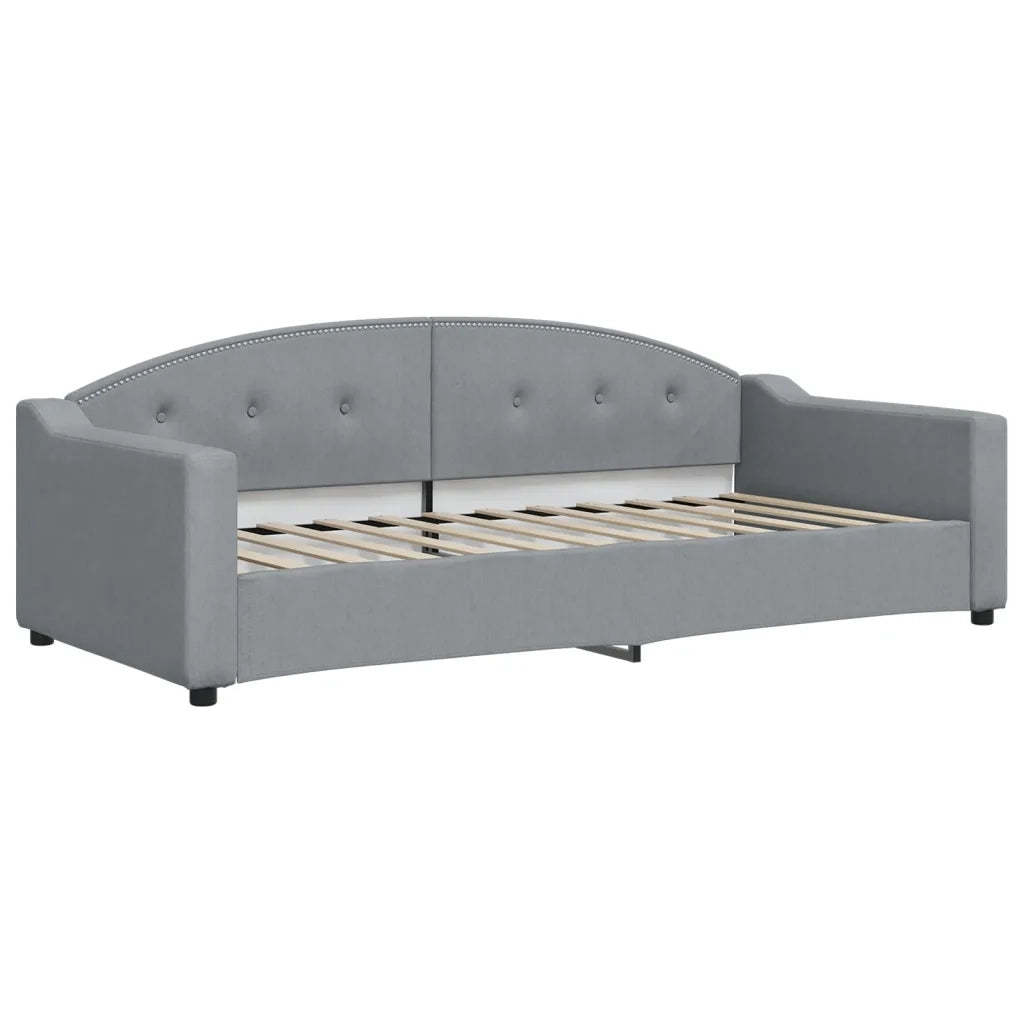 Divano letto | Sof¨¤ letto | Letto singolo con Materasso Grigio Chiaro 90x200 cm in Tessuto