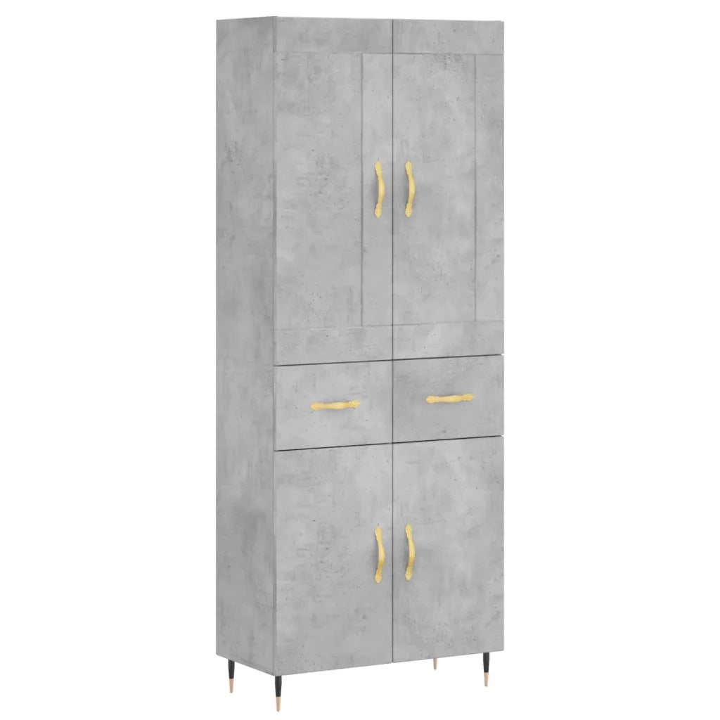 Credenza Grigio Cemento 69,5x34x180 cm in Legno Multistratocod mxl 107508