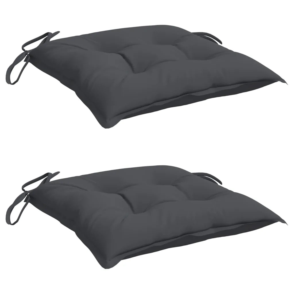 Cuscini per Sedia 2 pz Antracite 50x50x7 cm Tessuto Oxford 314896
