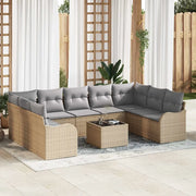 Set Divano da Giardino 10 pcs beige e grigio chiaro Poly Rattan 3354539