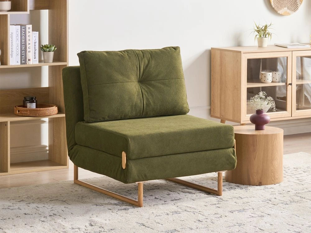 Divano letto singolo per 1 persona Pieghevole verde pieghevole camera ospiti