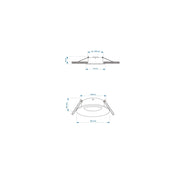 Lampada Incasso Slim Alluminio Argento 1 Gu10 Ip20