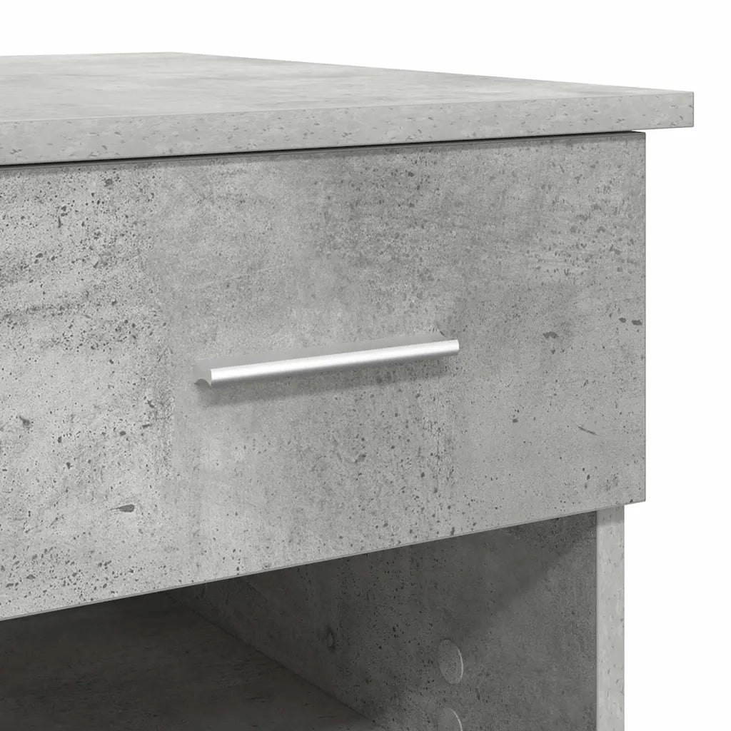 Scrivania | Tavolo da Ufficio Grigio cemento 90 x 49 x 75 cm Legno multistrato