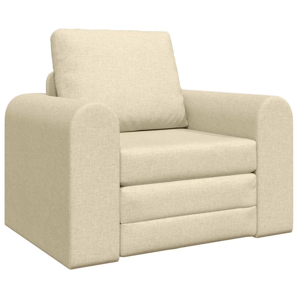 Divano letto | Sof¨¤ letto | Letto singolo Crema 98 x 71 x 83 cm Tessuto