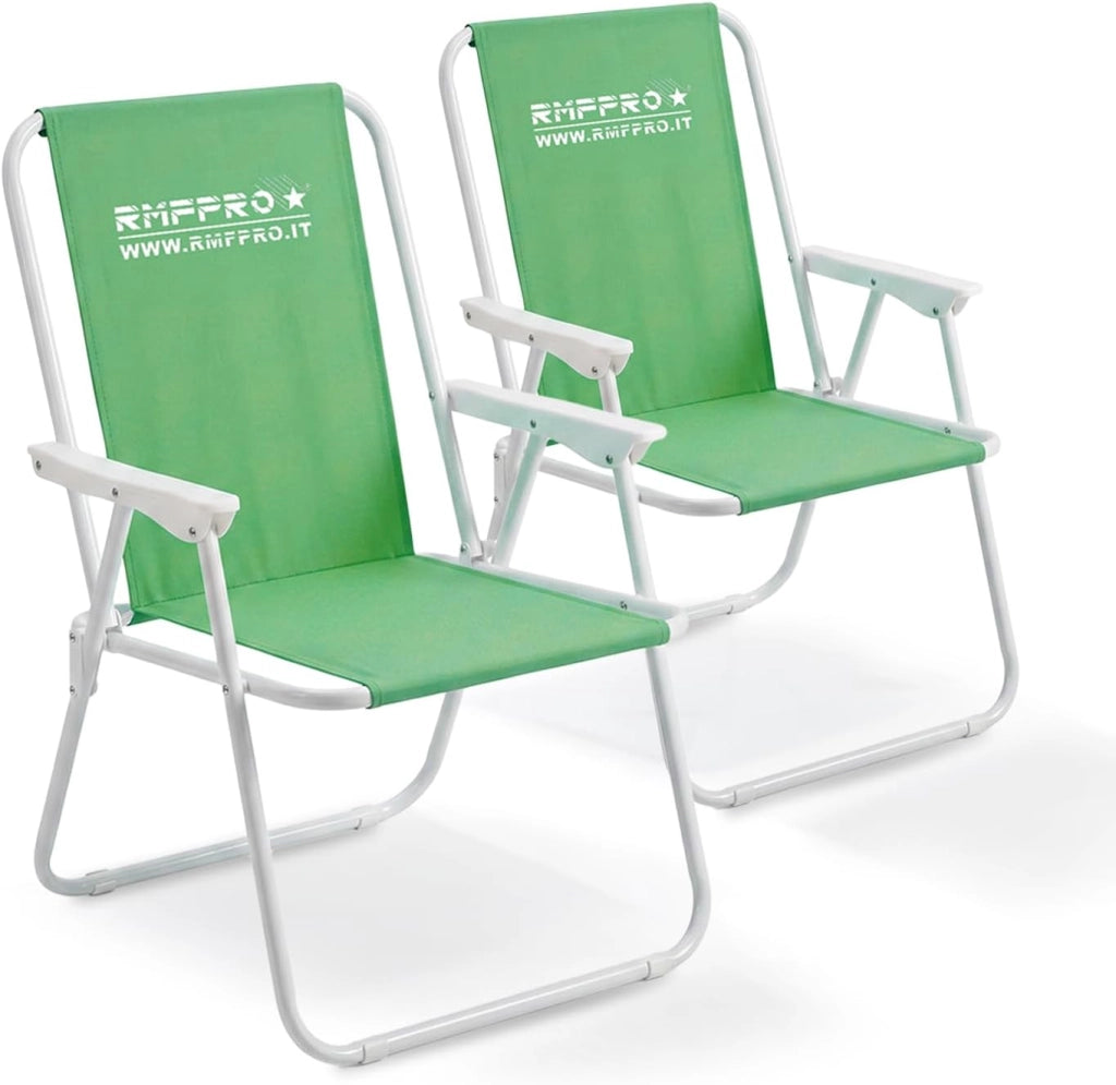 RMF PRO SET 2 SEDIE PIEGHEVOLE DA SPIAGGIA VERDE
