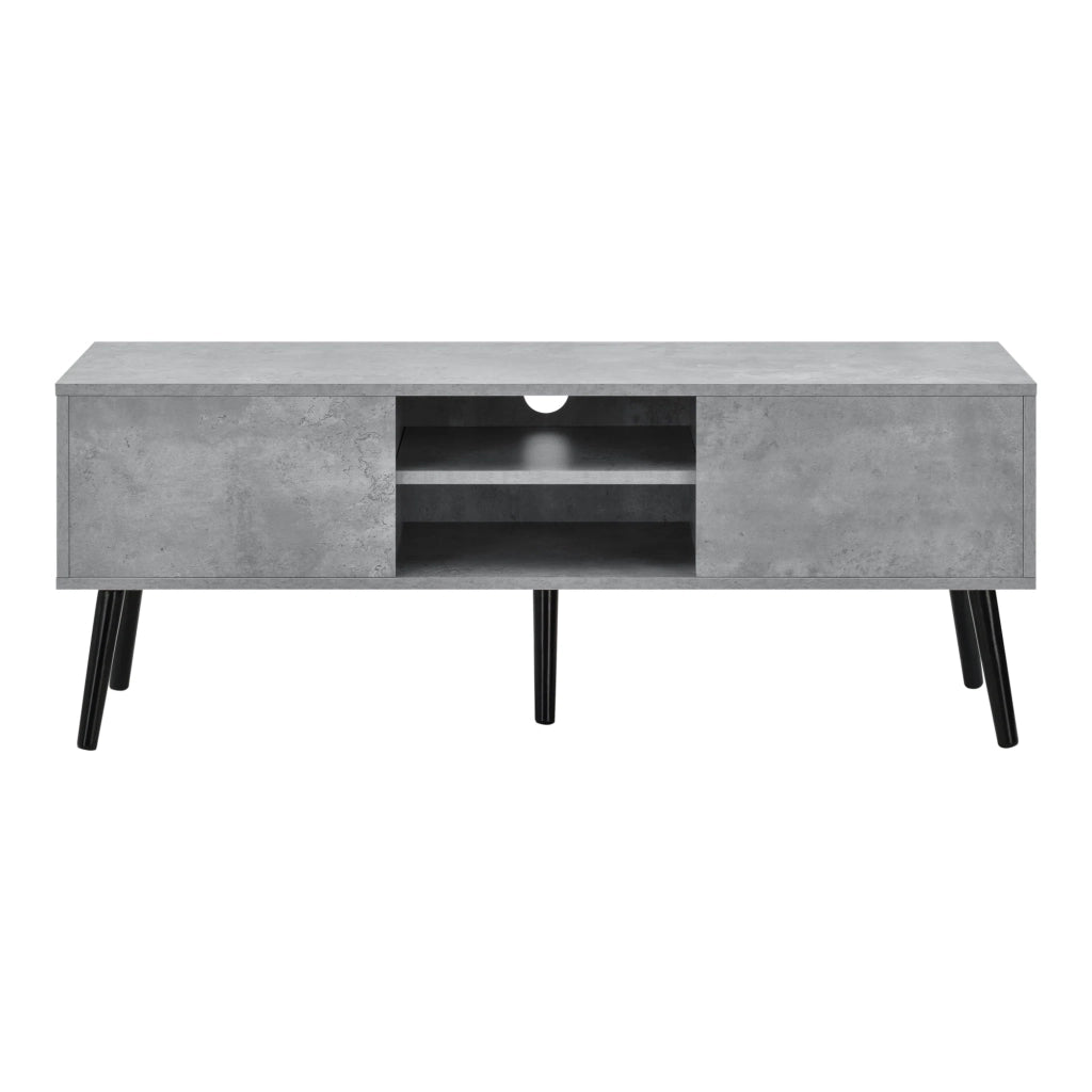 Mobile porta TV di design con supporto TV da 120 cm effetto cemento nero 03_0005863