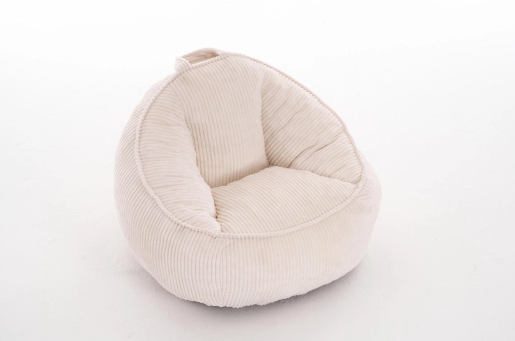 Pouf 37.0x33.0x25.0 cm ergonomico in poliestere beige