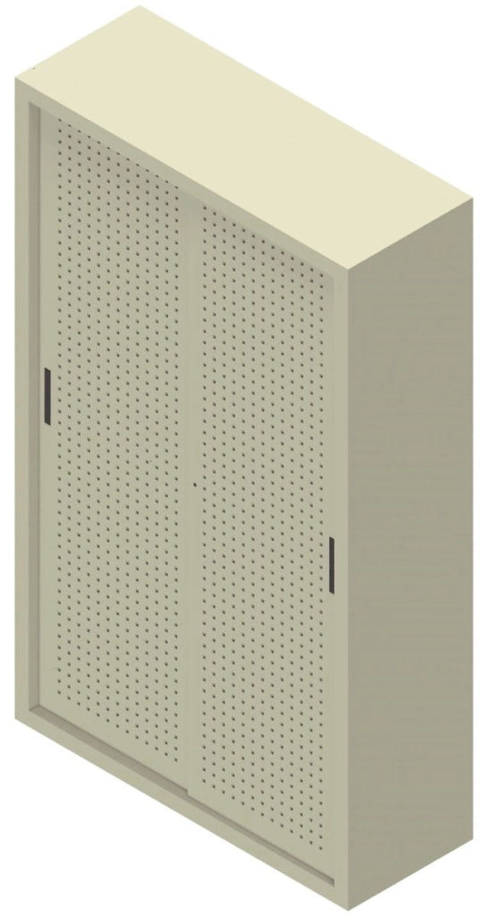 Armadio per Archiviazione ad Ante Scorrevoli in lamiera forata cm. 120x45x200H