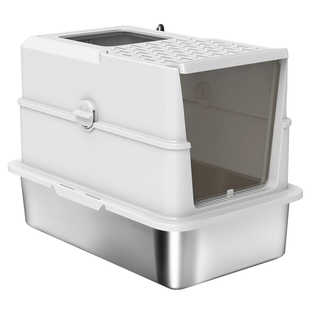 Casetta per gatti chiusa ¨C zephmum ¨C 60.2x40.2x43.7 cm grigio chiaro