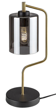 Lampada da tavolo Rabalux Perez nero oro vetro E27 40W