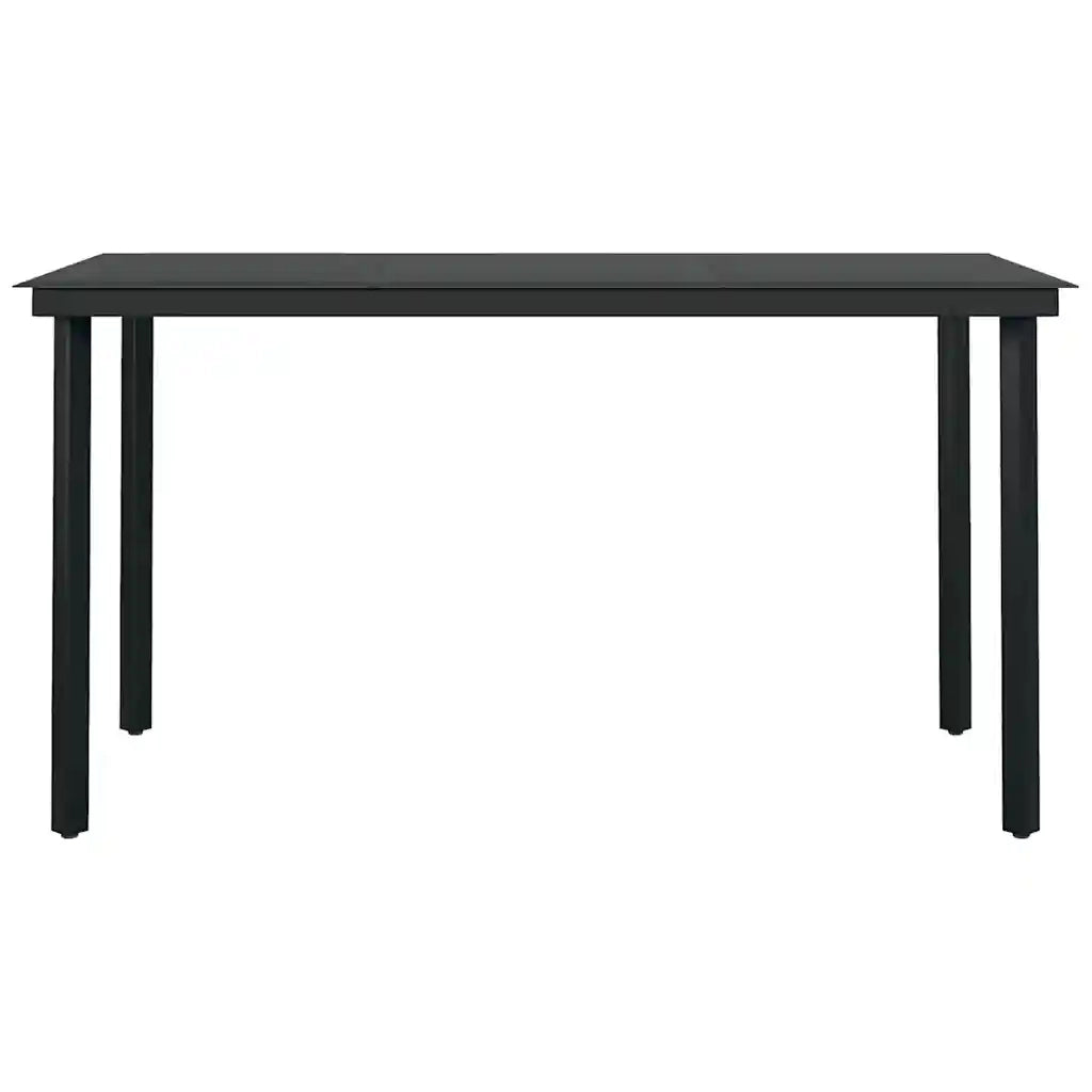 Set da Pranzo da Giardino 5pz con Cuscini Polyrattan Vetro 3334571