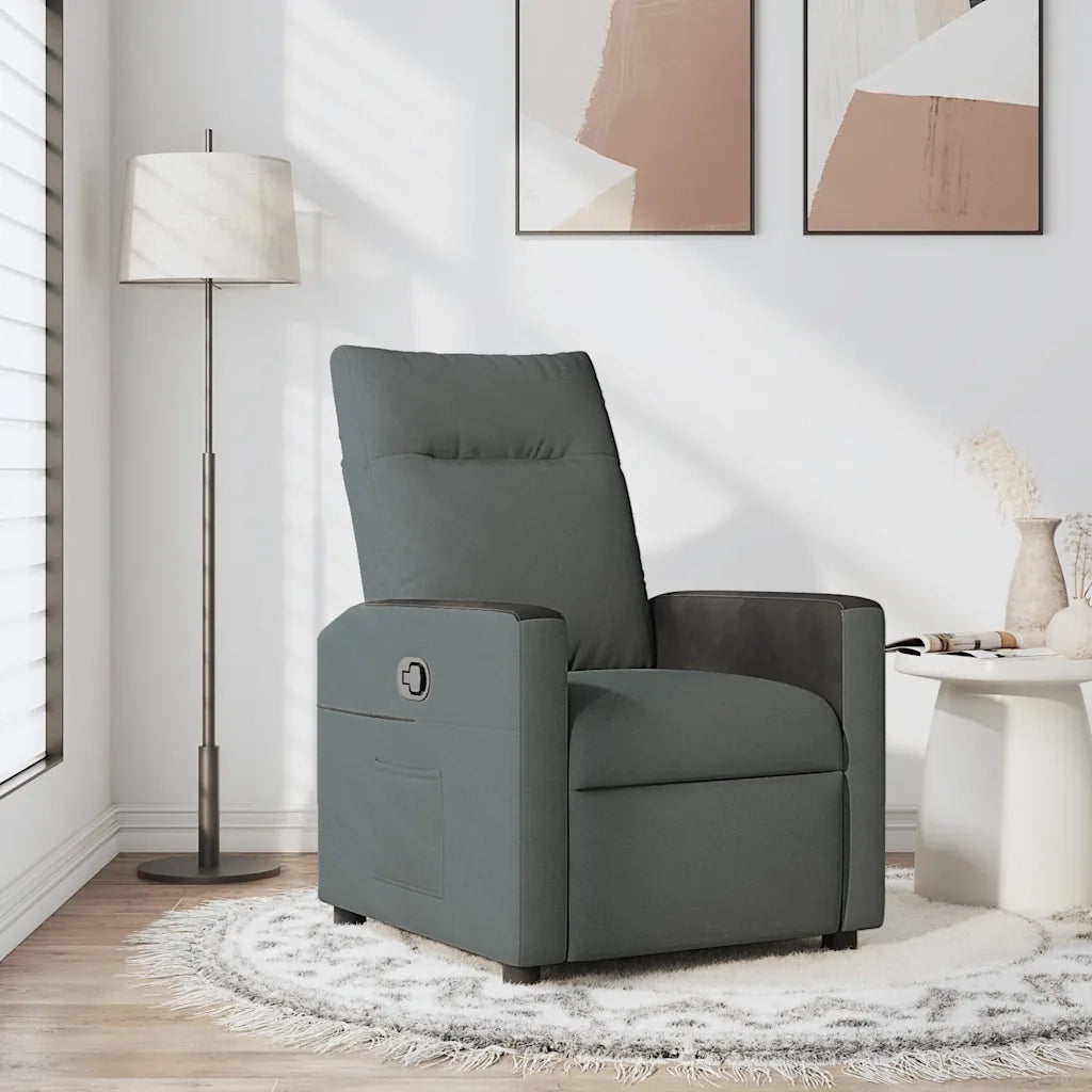 Divano Sedia-Poltrona reclinabile in tessuto grigio scuro 811526