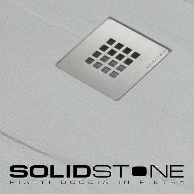 Piatto doccia in pietra SOLIDSTONE alto 2,8 cm - Ardesia Bianco RAL 9003 - Misura: 70x170 x 2,8h 