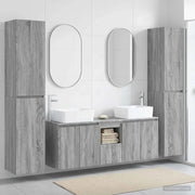 Set di mobili per il bagno 5 pz Sonoma grigio 3406039