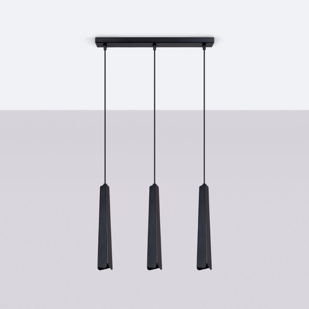 Lampada a sospensione PRYSM 3L nero