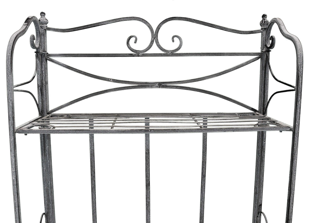 SCAFFALE PORTAVASI NOELLE CON 4 PIANI IN COLORE BIANCO OSSIDATO 61 X 32X H156 CM