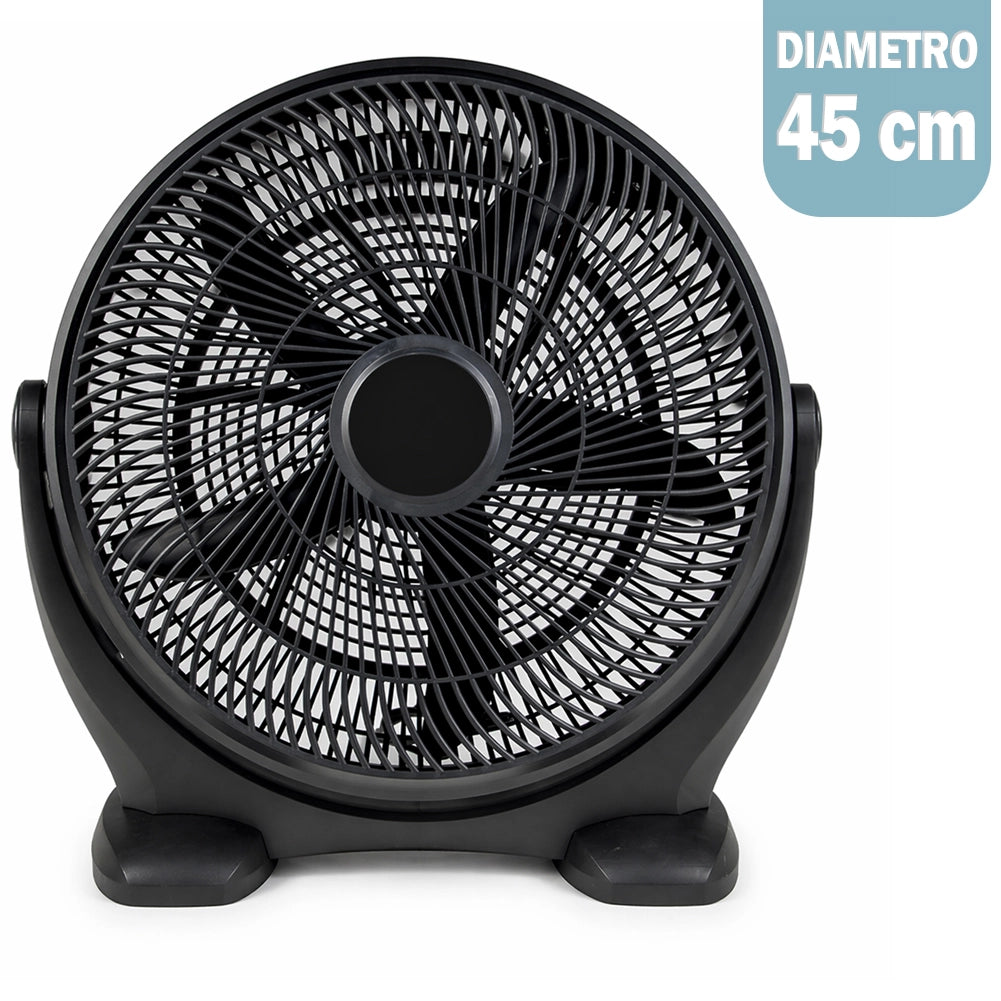 Ventilatore da Pavimento Diametro 45 cm Inclinazione Variabile Potenza 75W