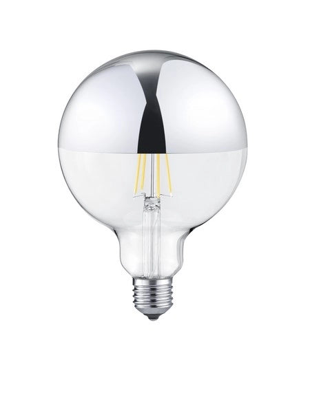 Lampadina LED sfera cromata E27 7W 2700K Trio