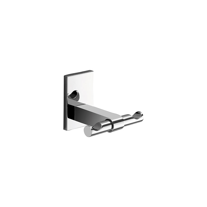 Appendiabiti doppio da muro in acciaio inox e Cromall 7826 Gedy serie MAINE Cromato