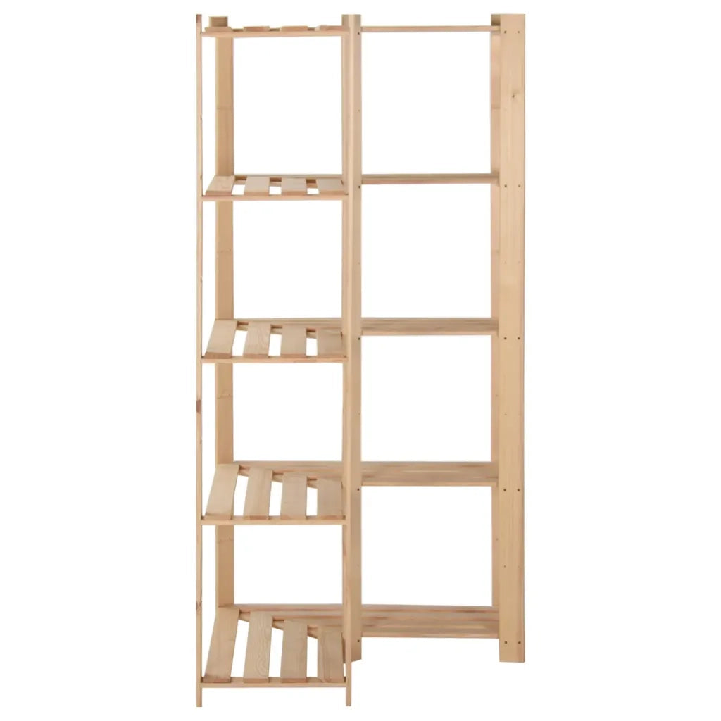 Scaffale ad Angolo 5 Livelli 82,5x82,5x170 cm Massello di Pino CFW1343780