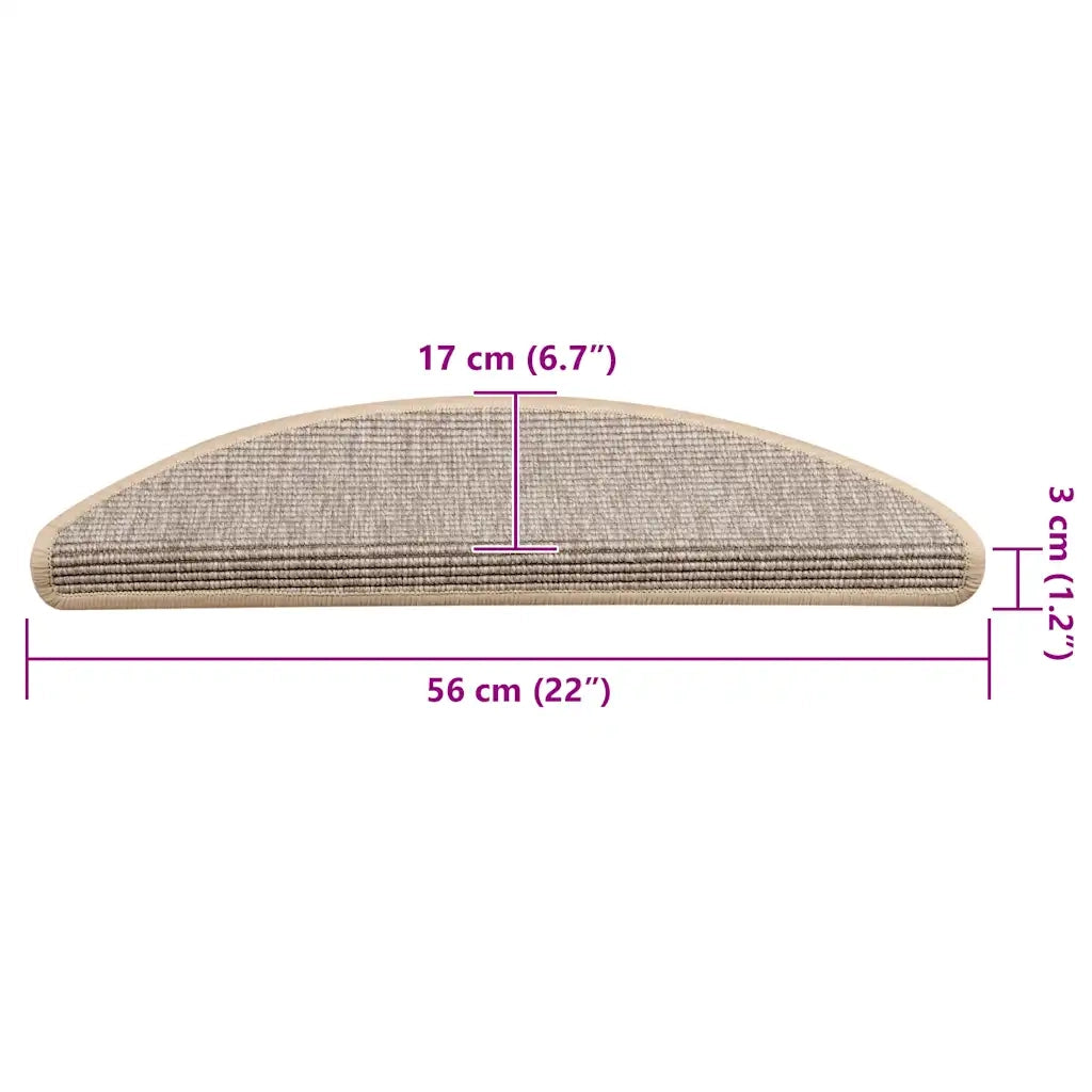 Tappetini per scale 15 pz | Gradini per Scale 56x17x3 cm Argento Semicircolari