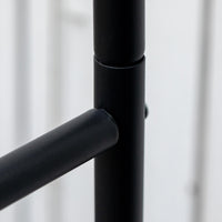 Portalegna per Camino 77x42x105 cm con Ruote in Acciaio Nero