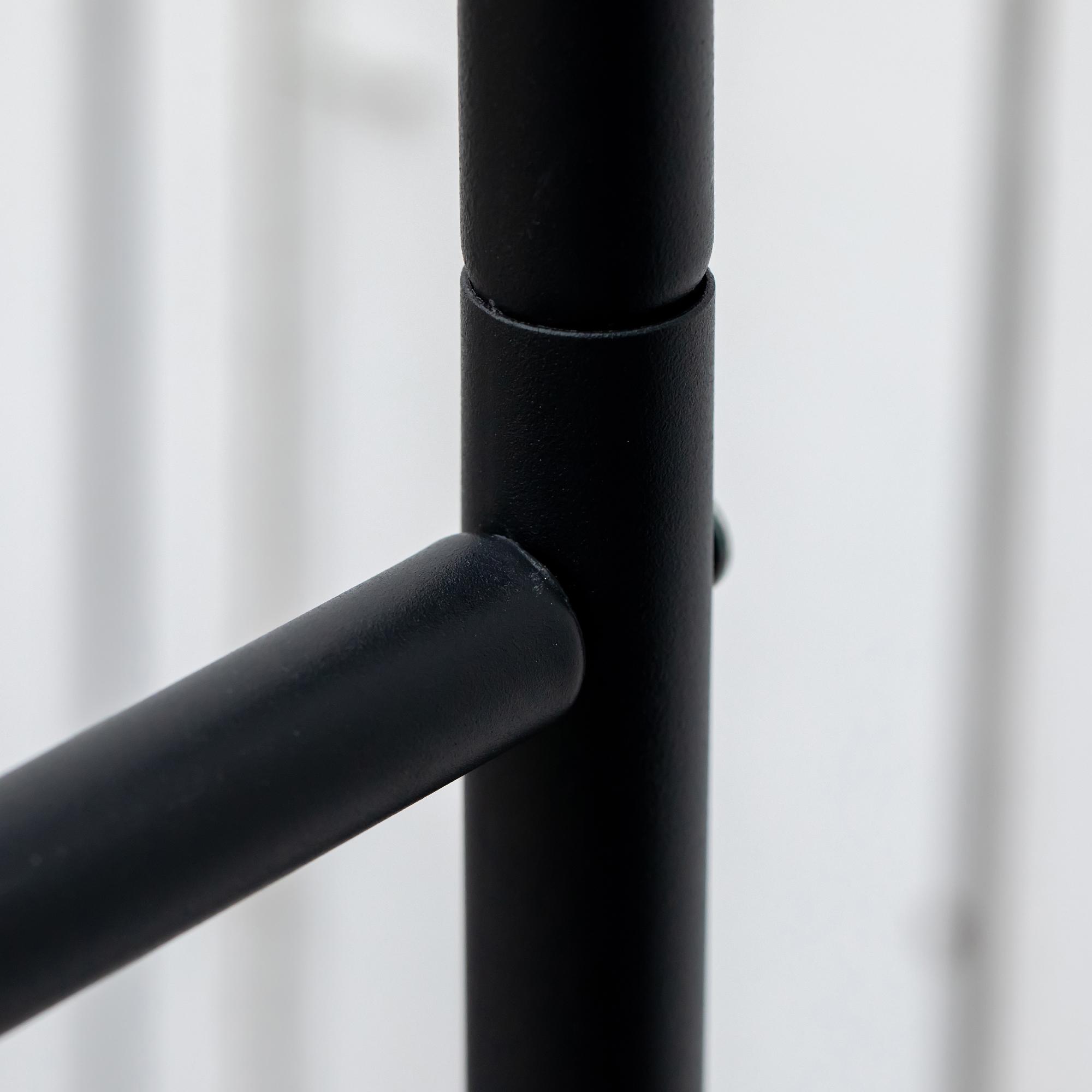 Portalegna per Camino 77x42x105 cm con Ruote in Acciaio Nero