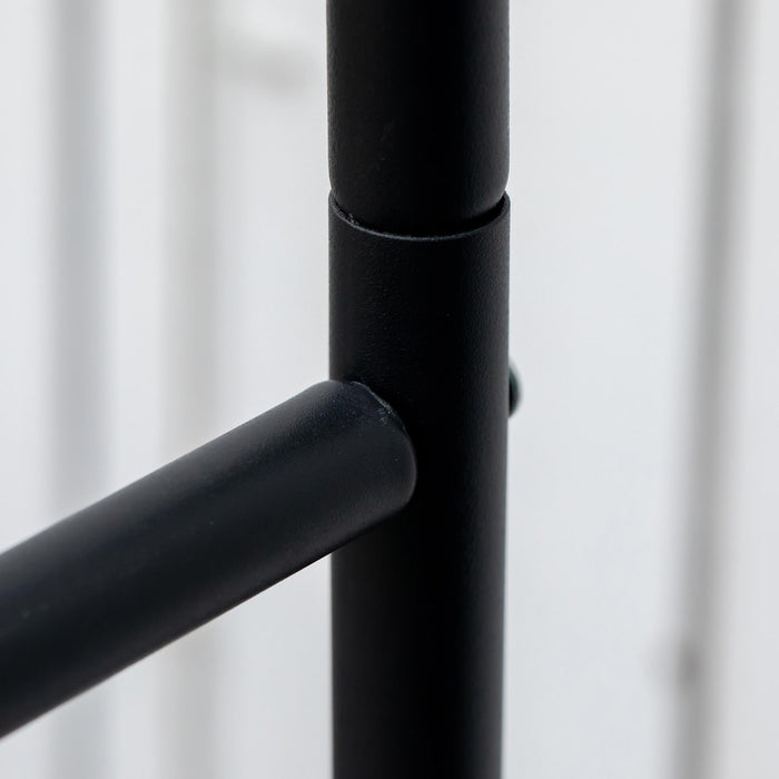 Portalegna per Camino 77x42x105 cm con Ruote in Acciaio Nero