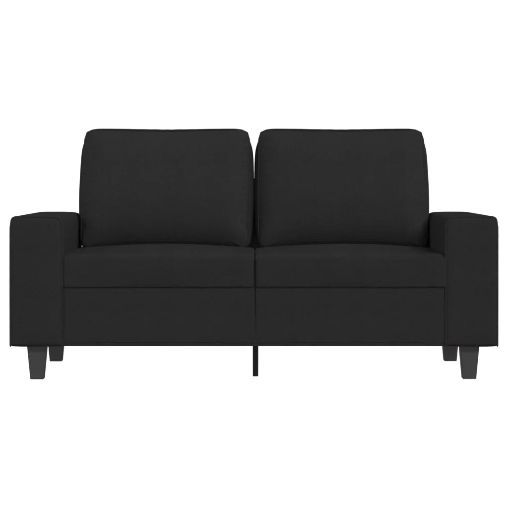 Divano a 2 Posti Nero 120 cm in Tessuto 359387