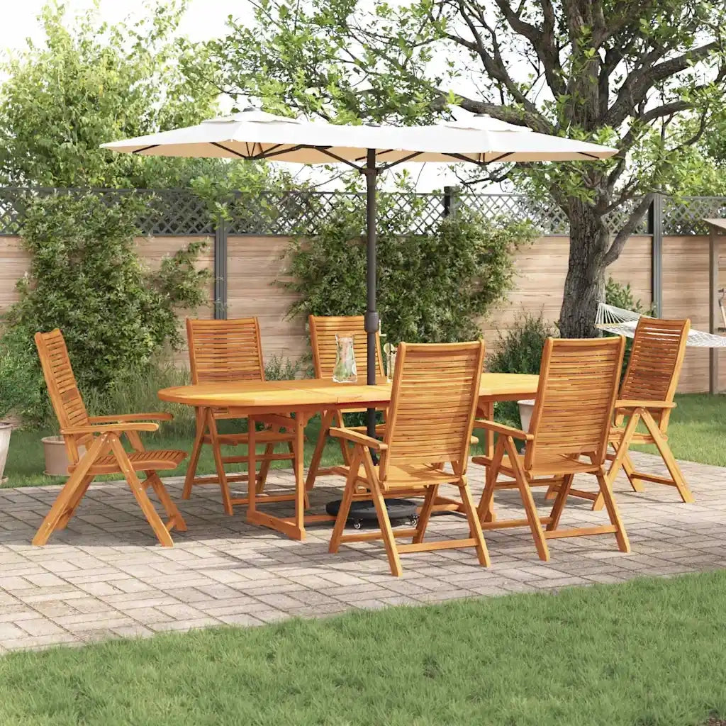 Set da Pranzo per Giardino 7 pcs Marrone