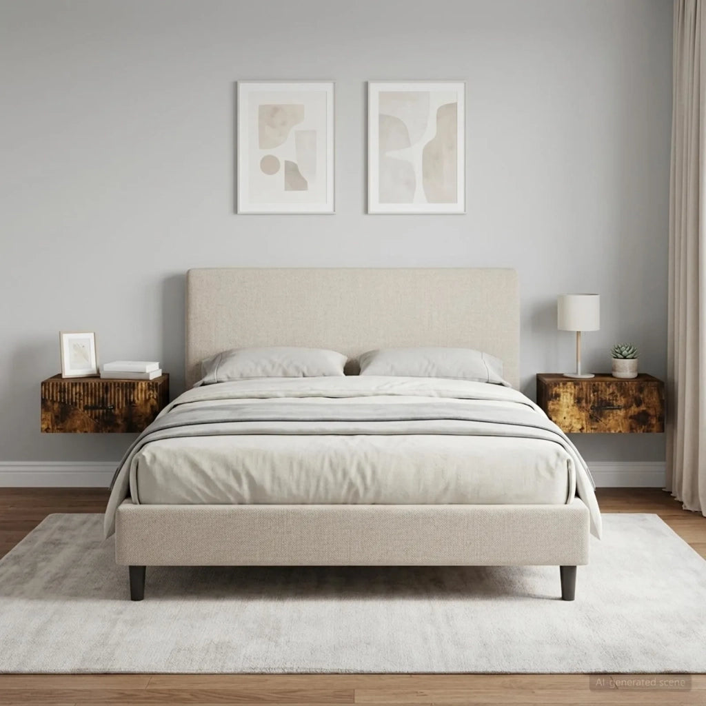Mobiletto da notte a muro 2 pcs Rovere Fumo 49 x 34,5 x 20 cm 898966