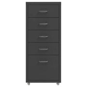 Schedario Mobile Antracite 28x41x69 cm in Metallo 335915