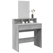 vidaXL Toeletta con Specchio Grigio Sonoma 80x41x144,5 cm