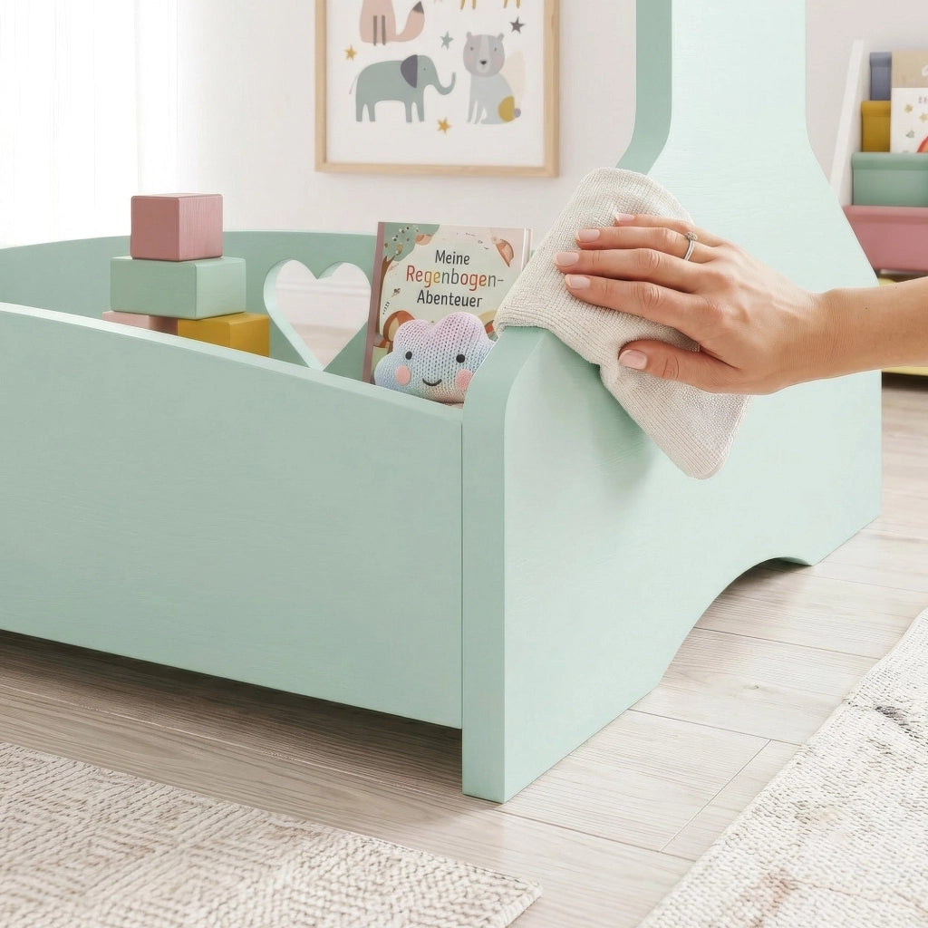 Appendiabiti da Terra Haandsvanssad per Cameretta 126x73x43 cm - Verde Menta [en.casa]